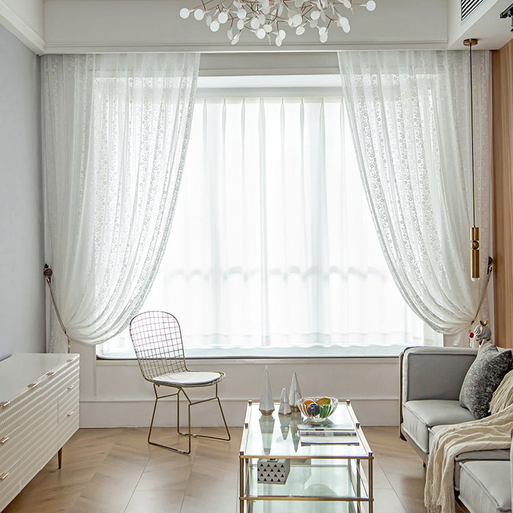 Transparent lace curtains