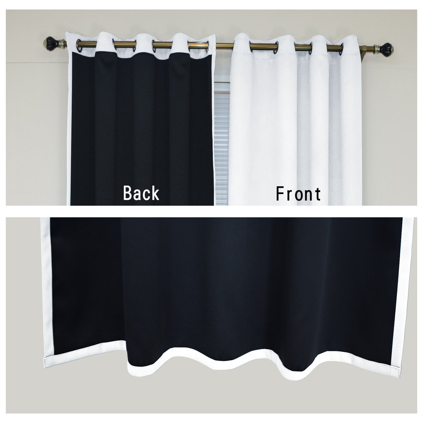 Solid Color Blackout Drapes Light Blocking Lined Design