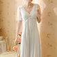 French Court Short-Sleeved Nightdress with Chest Pad