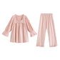 Long Sleeve Princess Cotton Trousers Suit Lace Comfortable Homewear nightdress