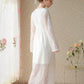 Nightdress Long Sleeve Mesh Two-Piece Embroidery Pack Thin Robe