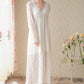 Nightdress Long Sleeve Mesh Two-Piece Embroidery Pack Thin Robe