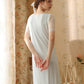 French Court Short-Sleeved Nightdress with Chest Pad