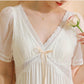 French Court Short-Sleeved Nightdress with Chest Pad