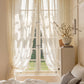 Simple pure white lace curtains