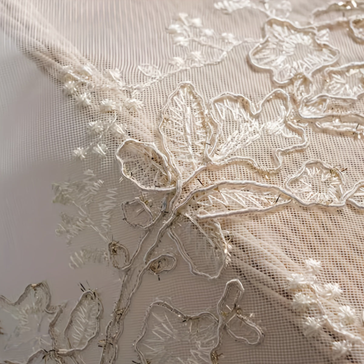 Embroidered Sheer Window Curtain