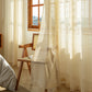 Elegant Hollow Woven Warm Beige Semi-Sheer Window Curtain