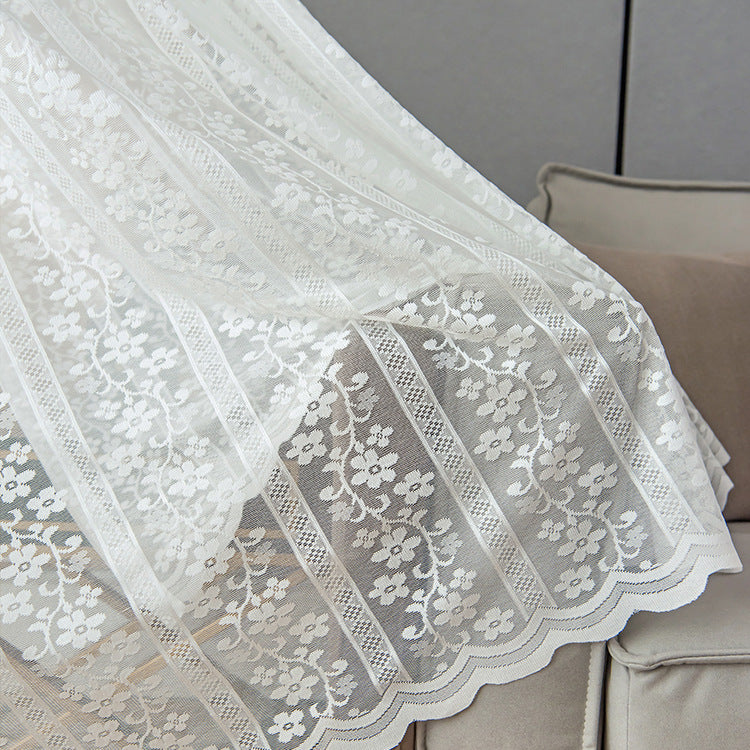 Transparent lace curtains