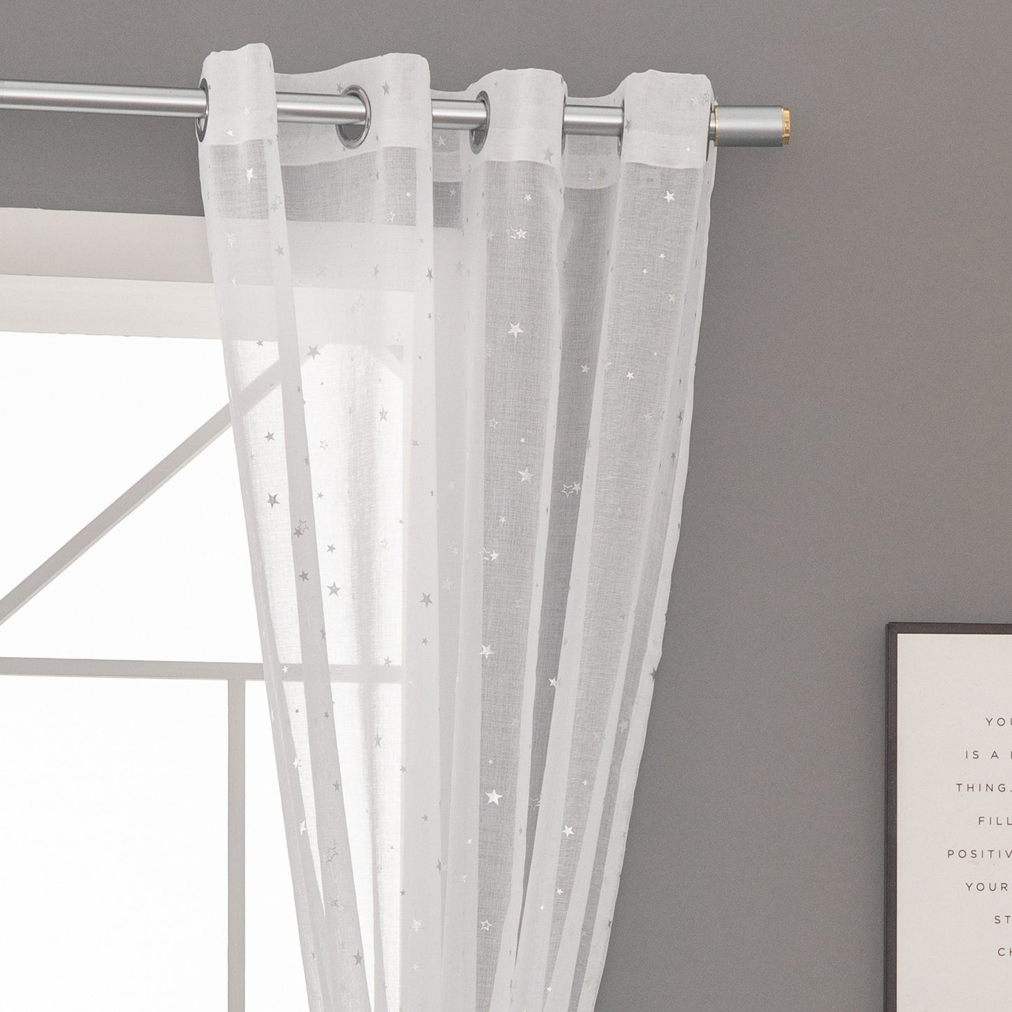 White Star Translucent Sheer Curtain