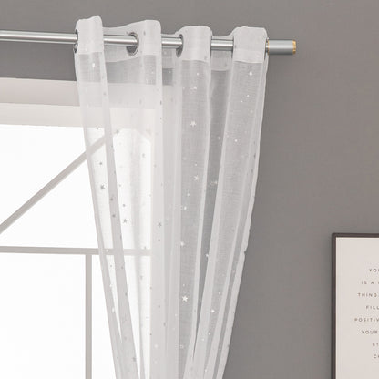 White Star Translucent Sheer Curtain