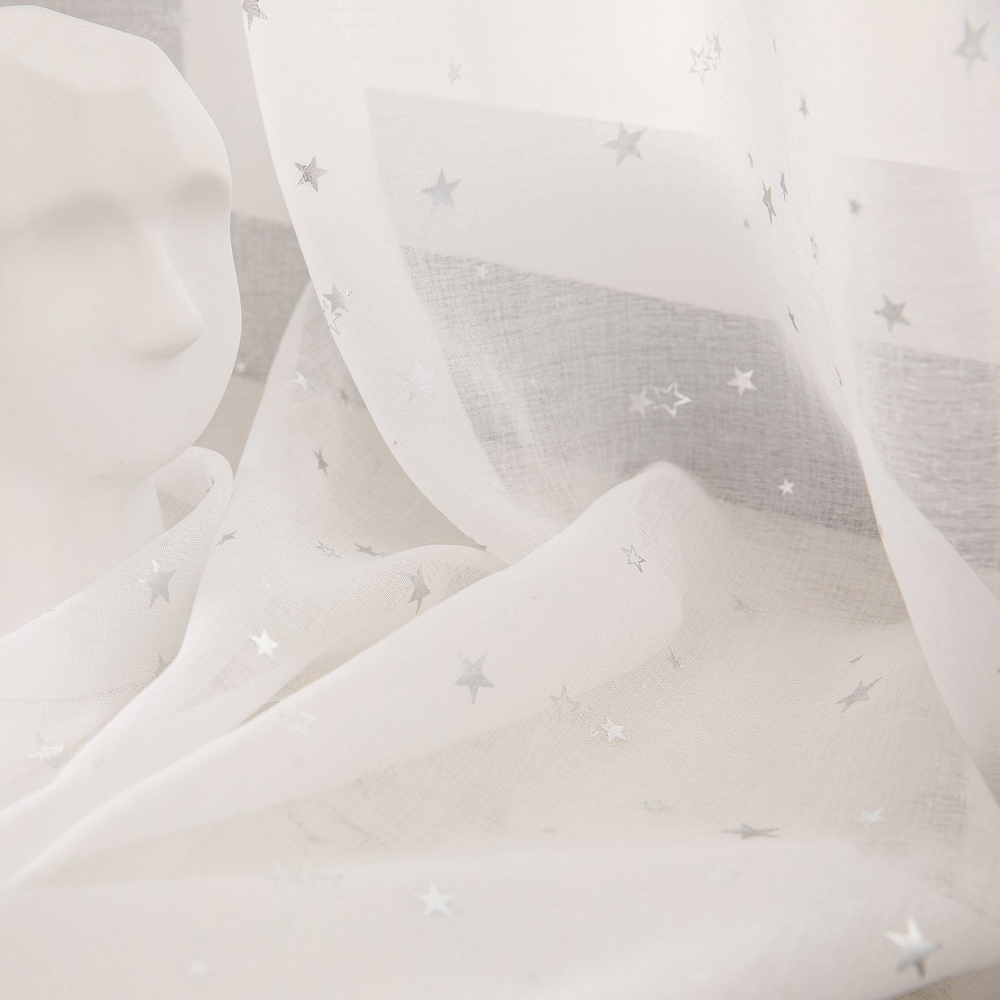White Star Translucent Sheer Curtain