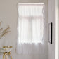 Cotton and linen pleated curtains