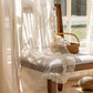 Simple pure white lace curtains