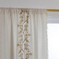 Embroidered cotton and linen curtains