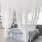 White Lace Princess Style Sheer Curtain for Girls