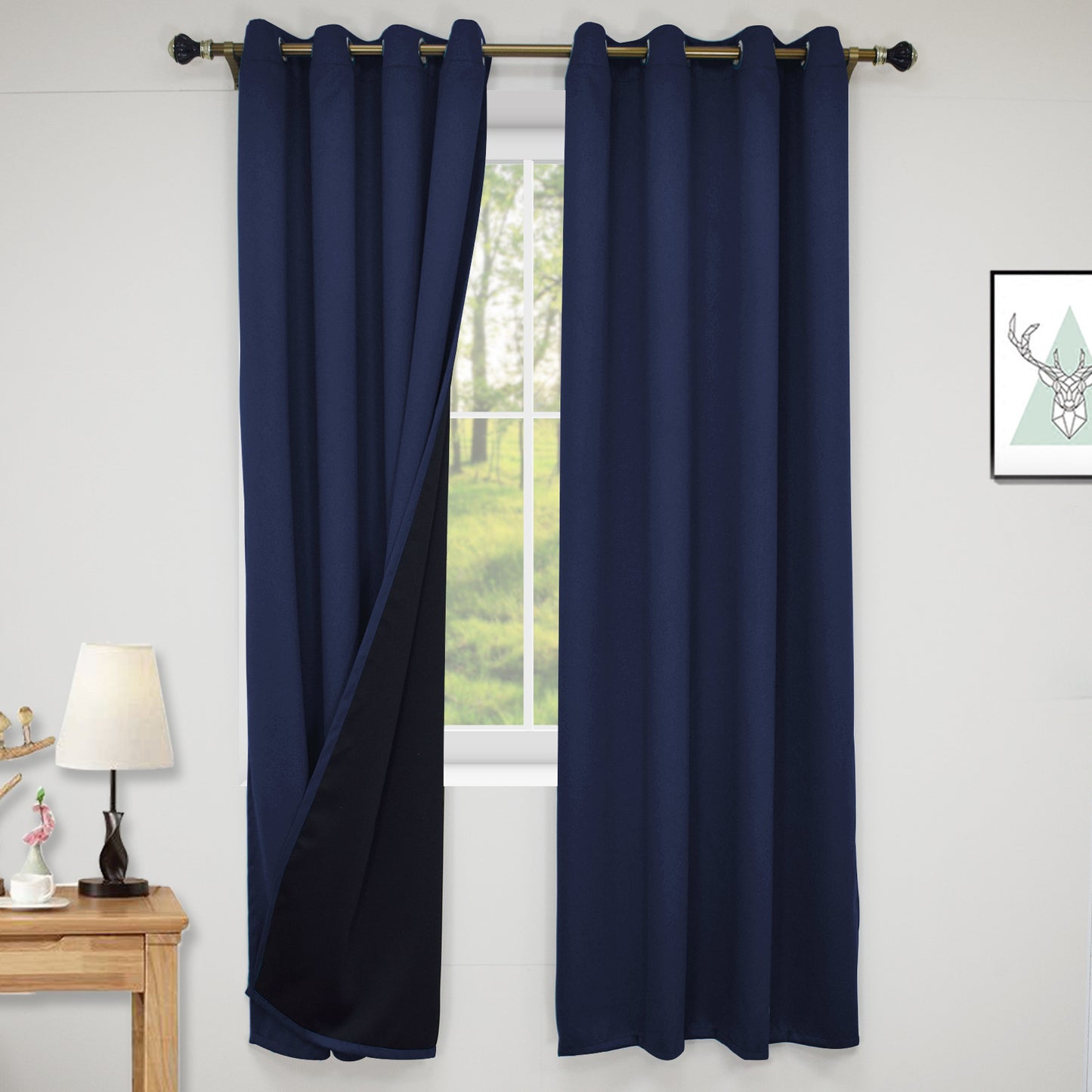 Solid Color Blackout Drapes Light Blocking Lined Design
