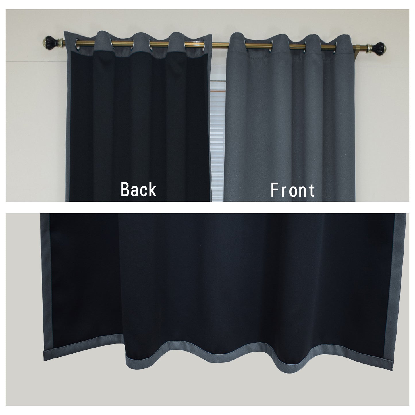Solid Color Blackout Drapes Light Blocking Lined Design