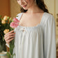 Long Sleeve Nightdress Women's Cotton Lace