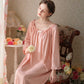Spring and Autumn Long Cotton Pajamas Women's Long Sleeve Thin