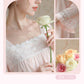 Women's Spring and Autumn Thin Long Sleeve Cotton Lace Ancient Style Sweet Long Dress
