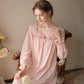 Long Sleeve Nightdress Women's Cotton Lace