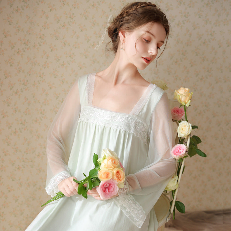 Women's Long Sleeve Cotton Nightgown